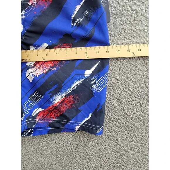 Tommy Hilfiger Wave All Over Print Swim Trunks Big Boys XL 18/20 Surf the Web